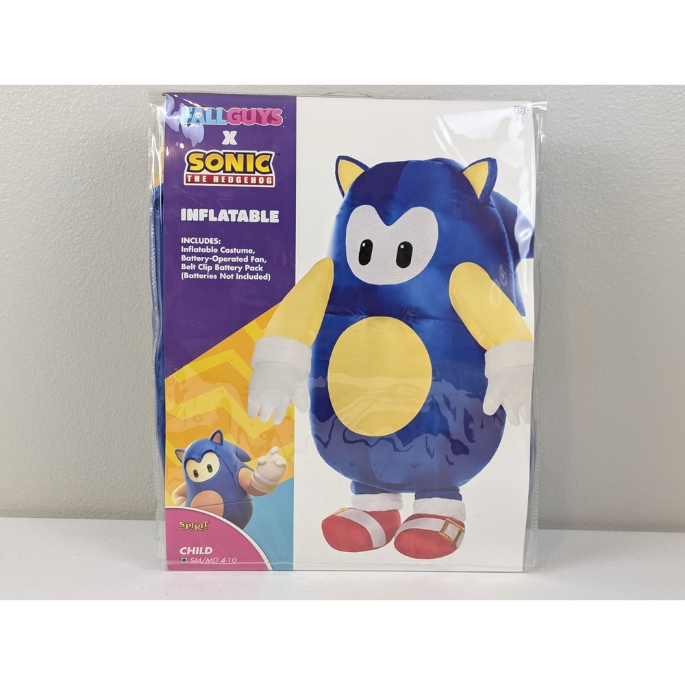Spirit Halloween Kids Sonic the Hedgehog x Fall Guys Inflatable Costume Sm/Med